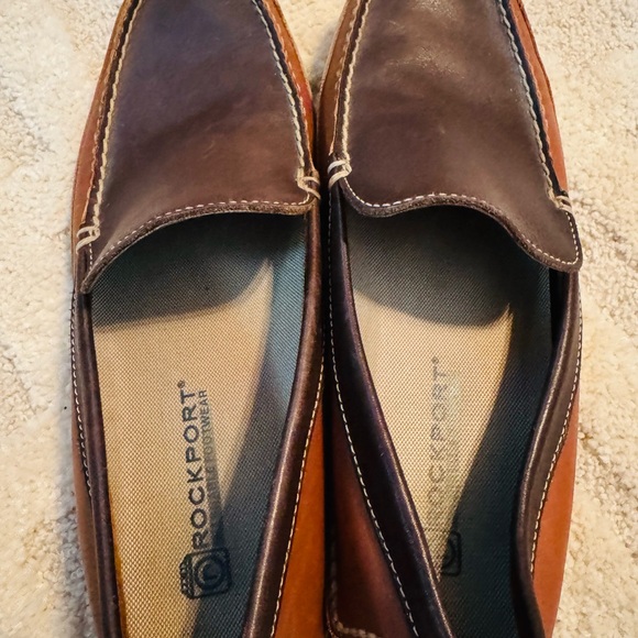 Rockport Two-Tone Brown and Black Loafers - Picture 6 of 10